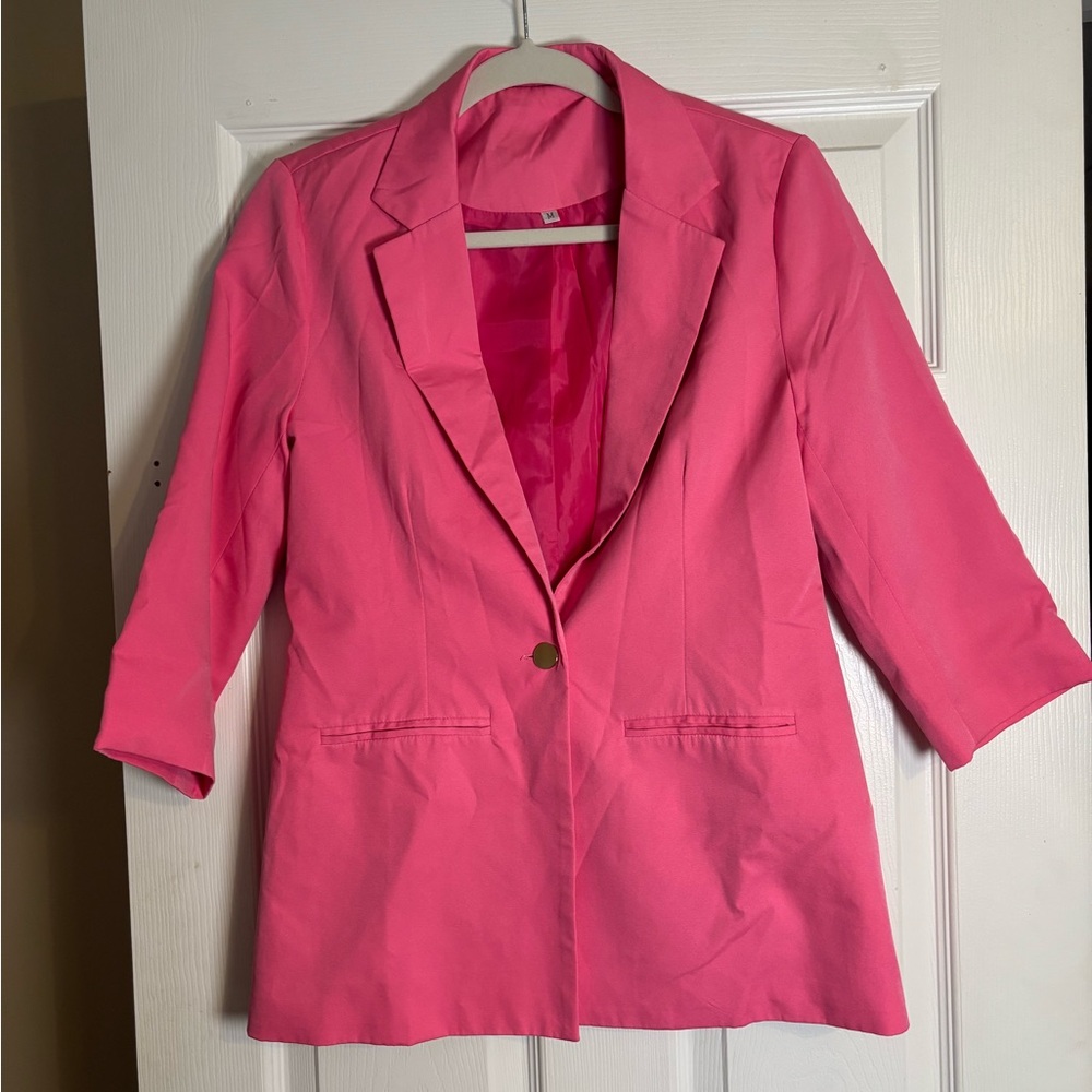 Women's Pink Blazer with shorts